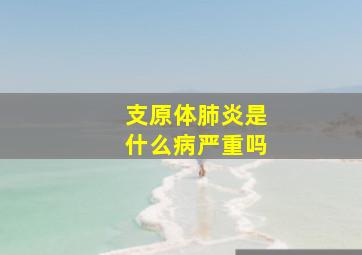 支原体肺炎是什么病严重吗