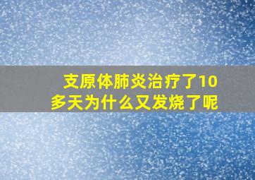 支原体肺炎治疗了10多天为什么又发烧了呢