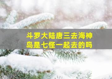 斗罗大陆唐三去海神岛是七怪一起去的吗