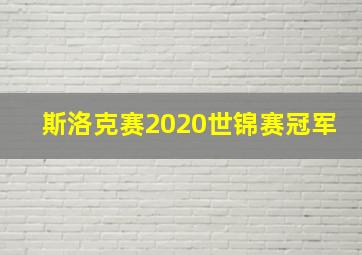 斯洛克赛2020世锦赛冠军