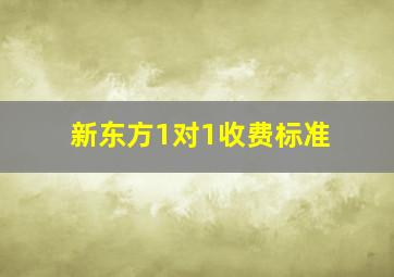 新东方1对1收费标准