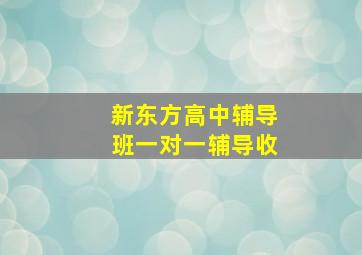 新东方高中辅导班一对一辅导收