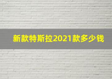 新款特斯拉2021款多少钱