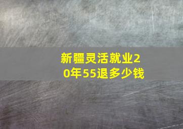 新疆灵活就业20年55退多少钱