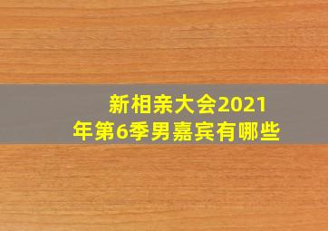 新相亲大会2021年第6季男嘉宾有哪些