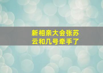 新相亲大会张苏云和几号牵手了