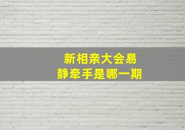 新相亲大会易静牵手是哪一期