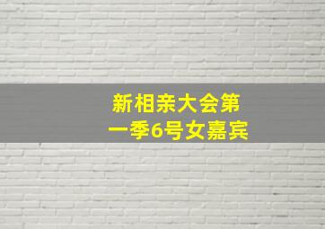 新相亲大会第一季6号女嘉宾