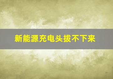 新能源充电头拔不下来