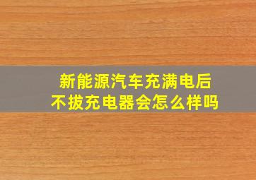 新能源汽车充满电后不拔充电器会怎么样吗