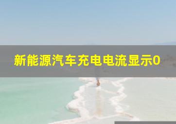 新能源汽车充电电流显示0