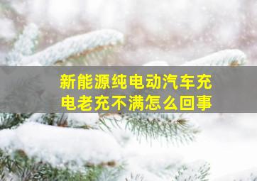 新能源纯电动汽车充电老充不满怎么回事