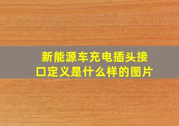 新能源车充电插头接口定义是什么样的图片