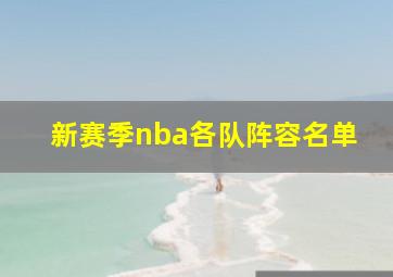 新赛季nba各队阵容名单