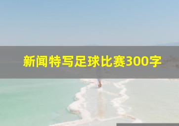 新闻特写足球比赛300字