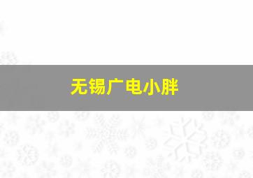 无锡广电小胖