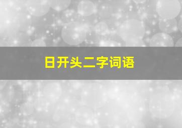 日开头二字词语