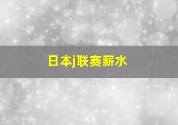 日本j联赛薪水