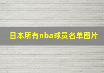 日本所有nba球员名单图片