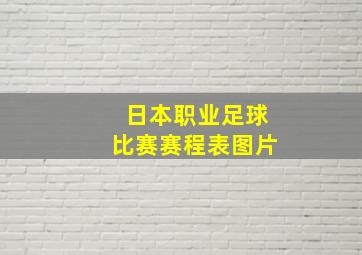 日本职业足球比赛赛程表图片