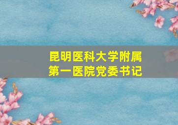 昆明医科大学附属第一医院党委书记