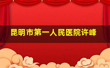 昆明市第一人民医院许峰