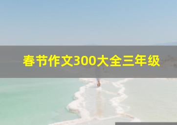 春节作文300大全三年级