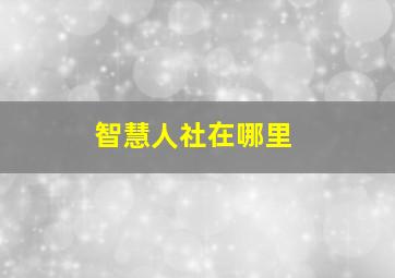 智慧人社在哪里