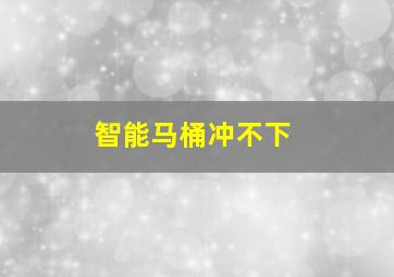 智能马桶冲不下