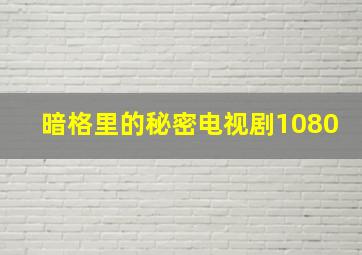 暗格里的秘密电视剧1080