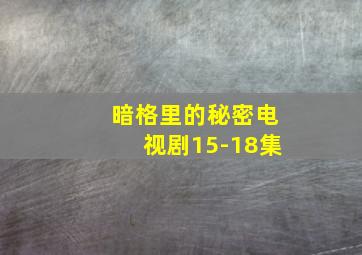 暗格里的秘密电视剧15-18集