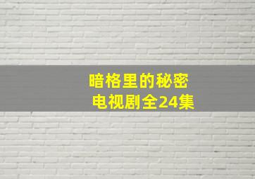 暗格里的秘密电视剧全24集