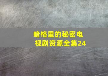 暗格里的秘密电视剧资源全集24