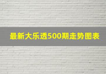 最新大乐透500期走势图表