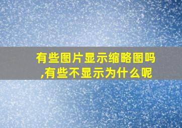 有些图片显示缩略图吗,有些不显示为什么呢