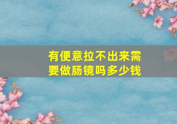 有便意拉不出来需要做肠镜吗多少钱