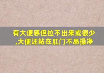 有大便感但拉不出来或很少,大便还粘在肛门不易操净