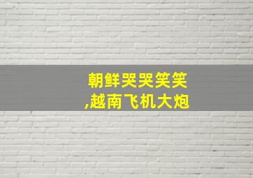 朝鲜哭哭笑笑,越南飞机大炮