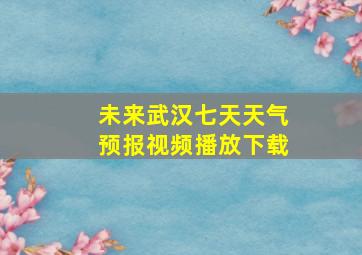 未来武汉七天天气预报视频播放下载