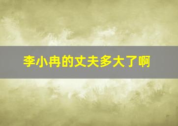 李小冉的丈夫多大了啊