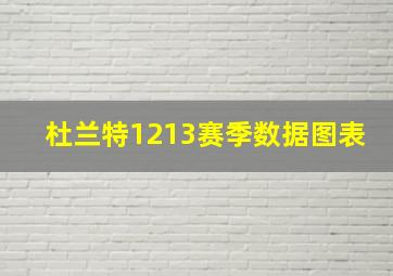 杜兰特1213赛季数据图表