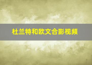 杜兰特和欧文合影视频