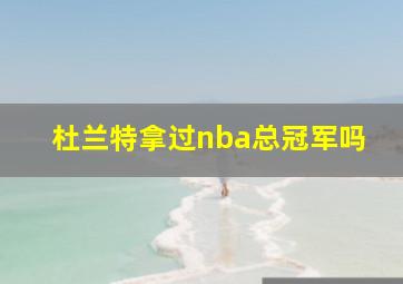 杜兰特拿过nba总冠军吗