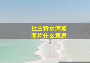 杜兰特水滴筹图片什么意思