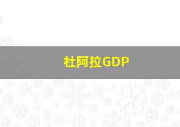 杜阿拉GDP