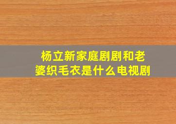 杨立新家庭剧剧和老婆织毛衣是什么电视剧