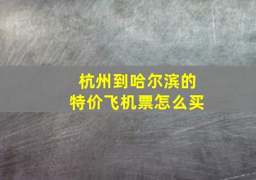 杭州到哈尔滨的特价飞机票怎么买