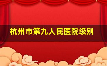 杭州市第九人民医院级别