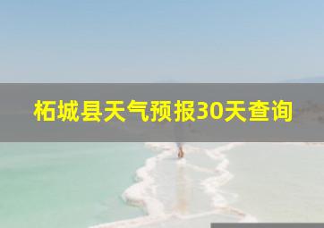 柘城县天气预报30天查询