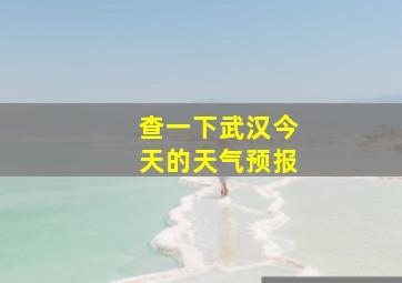 查一下武汉今天的天气预报